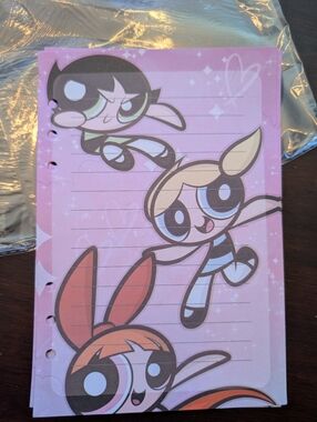 NEW A5 PPG Power Puff Girls Themed Filler Binder Paper